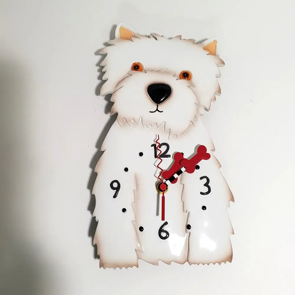 Westin the West Highland Terrier Dog Wall Clock Allen Designs Missing Pendulum